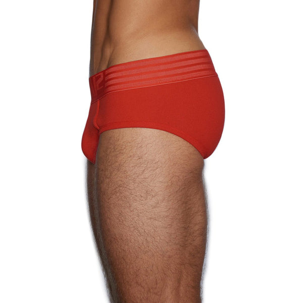 C In² Hard//Core Fly Front Brief Riley Red