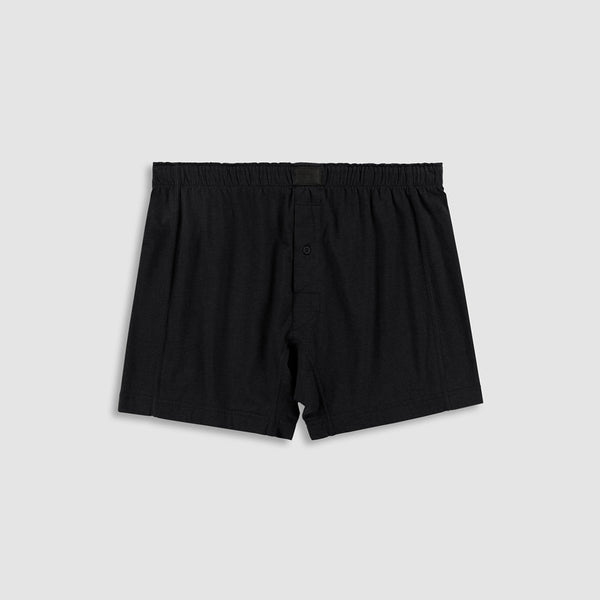 c in² Jersey Fly Front Boxer Black