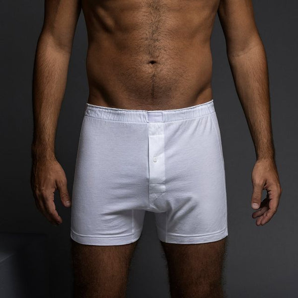 C In² Jersey Fly Front Boxer White