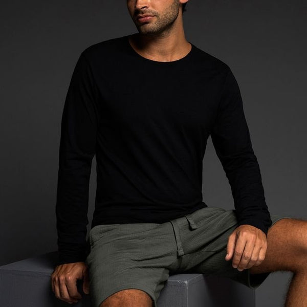 C In² Jersey Long Sleeve Crew Neck T-Shirt Black