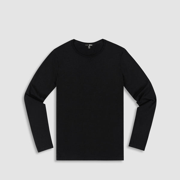 c in² Jersey Long Sleeve Crew Neck T-Shirt Black