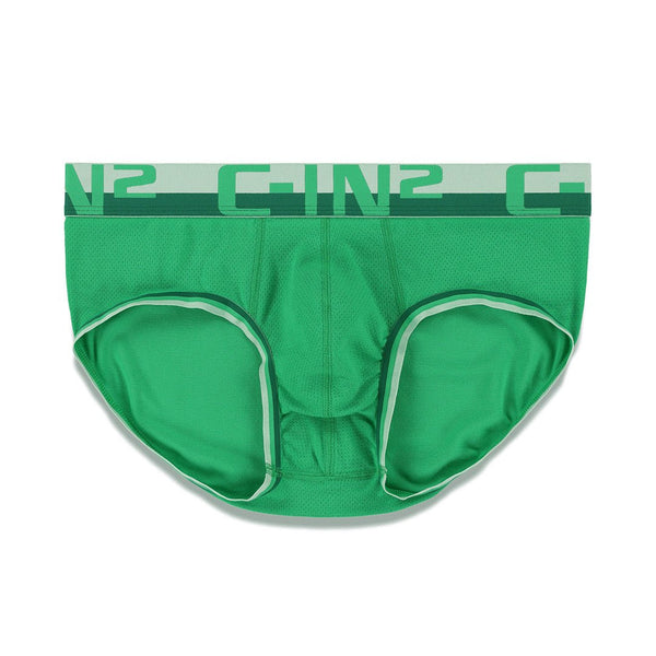 c in² Mesh Mid Rise Brief Galileo Green