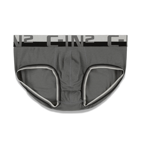 c in² Mesh Mid Rise Brief Garner Gray