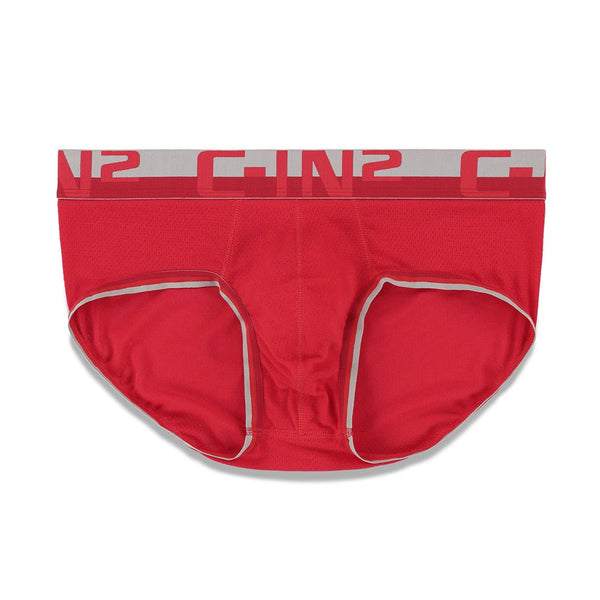 c in² Mesh Mid Rise Brief Randall Red