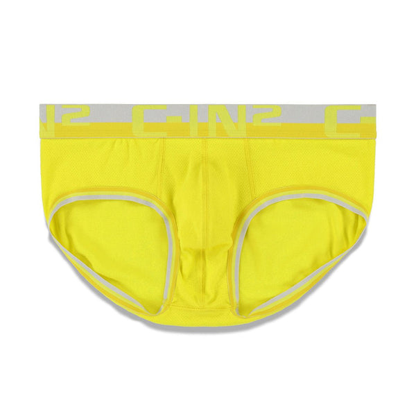 c in² Mesh Mid Rise Brief Yaron Yellow