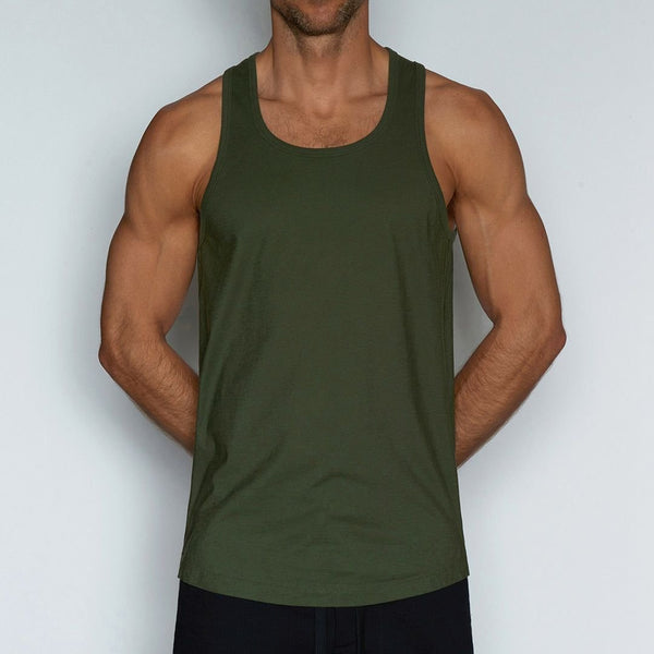 C In² Perfect Pima Relaxed Tank Gladwin Green