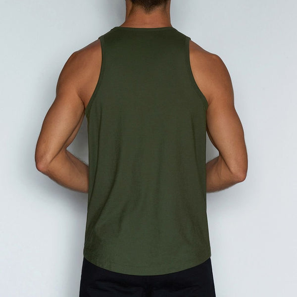 C In² Perfect Pima Relaxed Tank Gladwin Green