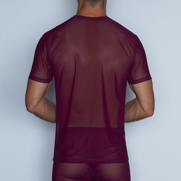 C In² Sheer Crew Neck T-Shirt Perrie Purple