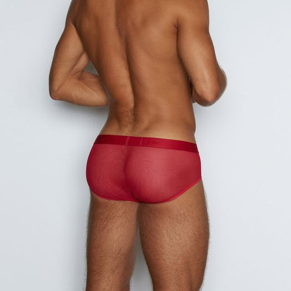 C In² Sheer Fly Front Brief Rowan Red