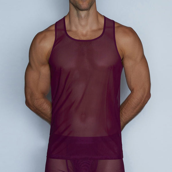 c in² Sheer Relaxed Tank Perrie Purple