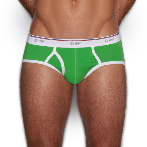 C In² Throwback Fly Front Brief Gus Green
