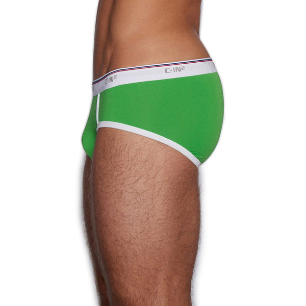 C In² Throwback Fly Front Brief Gus Green