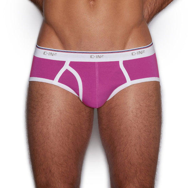 C In² Throwback Fly Front Brief Pierre Pink
