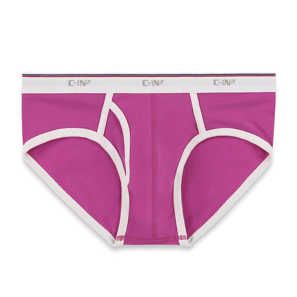 c in² Throwback Fly Front Brief Pierre Pink