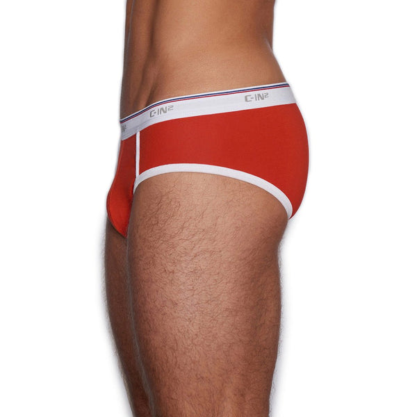 C In² Throwback Fly Front Brief Riley Red