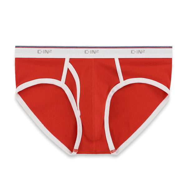 c in² Throwback Fly Front Brief Riley Red