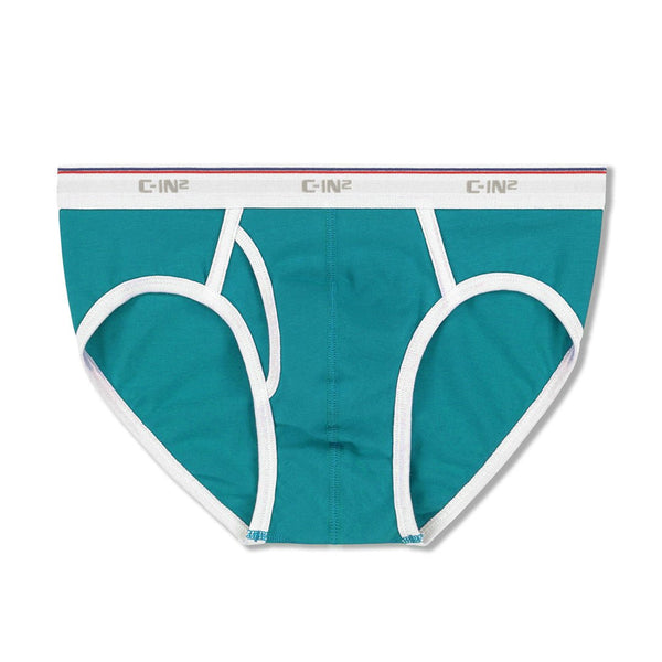 c in² Throwback Fly Front Brief Tucker Teal