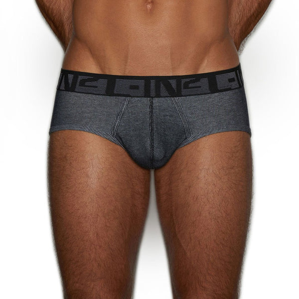 C In² Undertone Mid Rise Brief Newsprint Black
