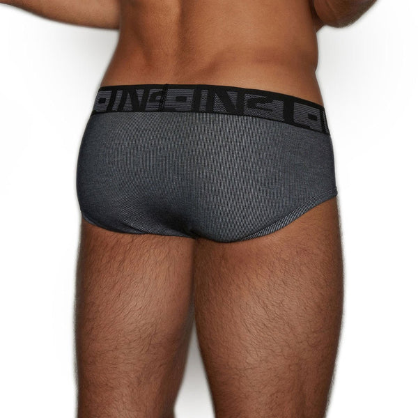 C In² Undertone Mid Rise Brief Newsprint Black