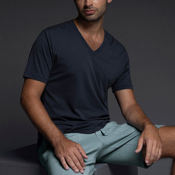 C In² High Twist Summer V-Neck T-Shirt Uniform Navy