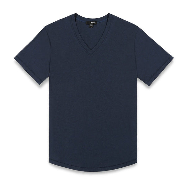 c in² High Twist Summer V-Neck T-Shirt Uniform Navy