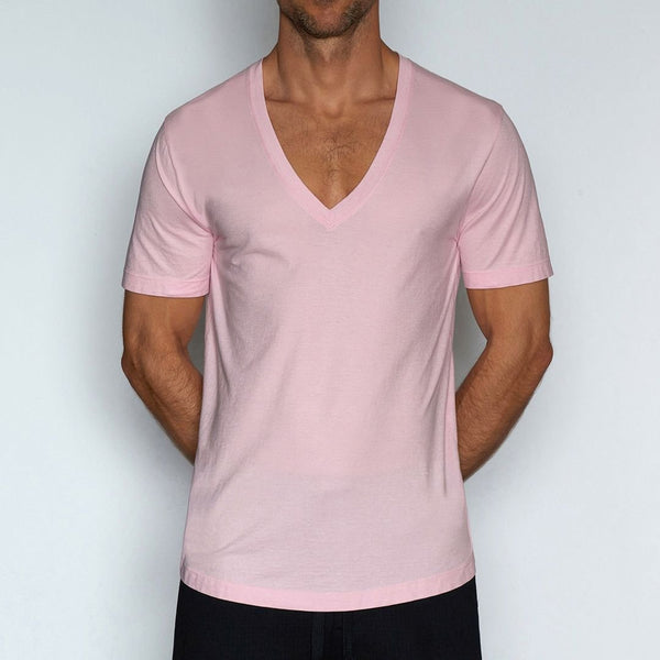 C In² Perfect Pima Relaxed Deep V-Neck T-Shirt Pino Pink