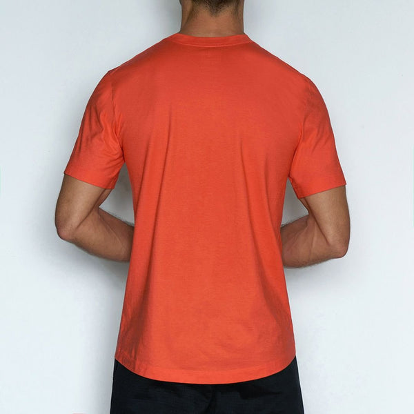 C In² Perfect Pima Relaxed Deep V-Neck T-Shirt Rylee Red