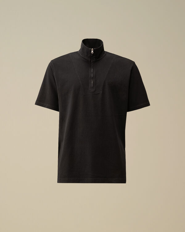 c.p. company 1020 Jersey Half Zip Polo TOTAL ECLIPSE - BLUE