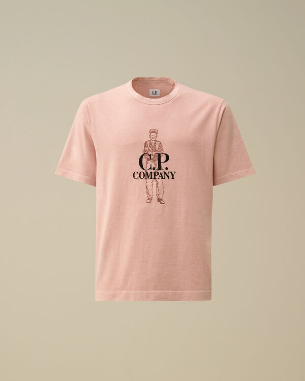 c.p. company 1020 Jersey Logo T-Shirt MISTY ROSE - PINK