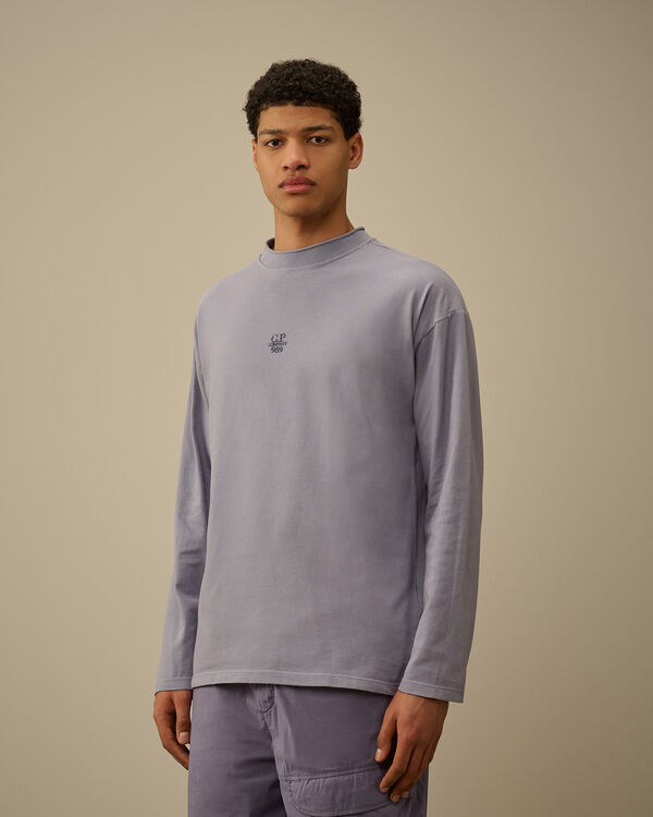 C.p. Company 20/1 Jersey Boxy Logo Longsleeve T-Shirt LAVANDER VIOLET