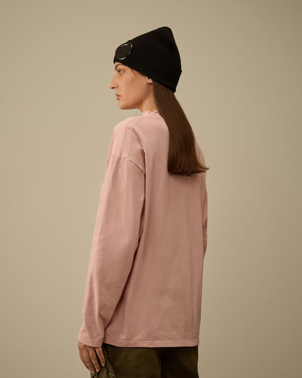 C.p. Company 20/1 Jersey Boxy Logo Longsleeve T-Shirt MISTY ROSE - PINK
