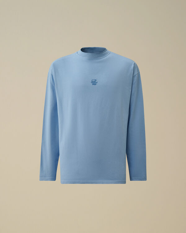 c.p. company 20/1 Jersey Boxy Logo Longsleeve T-Shirt PACIFIC COAST - LIGHT-BLUE