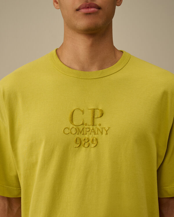 C.p. Company 20/1 Jersey Boxy Logo T-Shirt CRESS GREEN - YELLOW