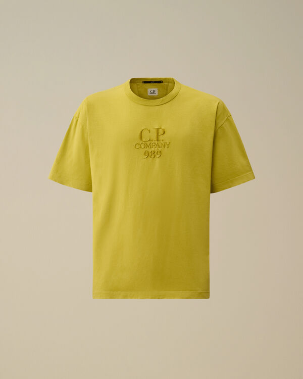 c.p. company 20/1 Jersey Boxy Logo T-Shirt CRESS GREEN - YELLOW