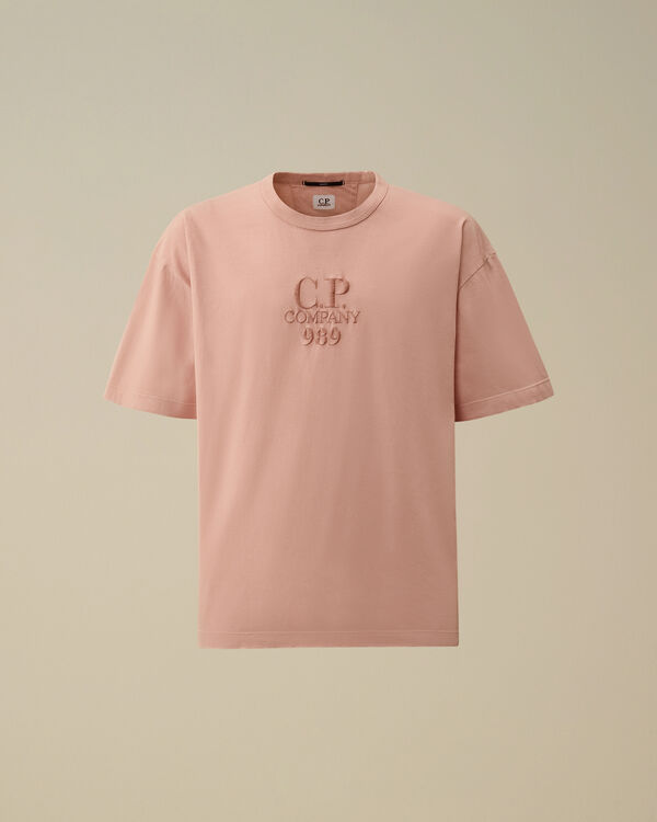 c.p. company 20/1 Jersey Boxy Logo T-Shirt MISTY ROSE - PINK