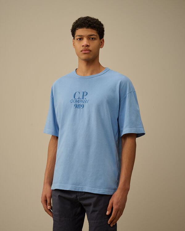C.p. Company 20/1 Jersey Boxy Logo T-Shirt PACIFIC COAST - LIGHT-BLUE