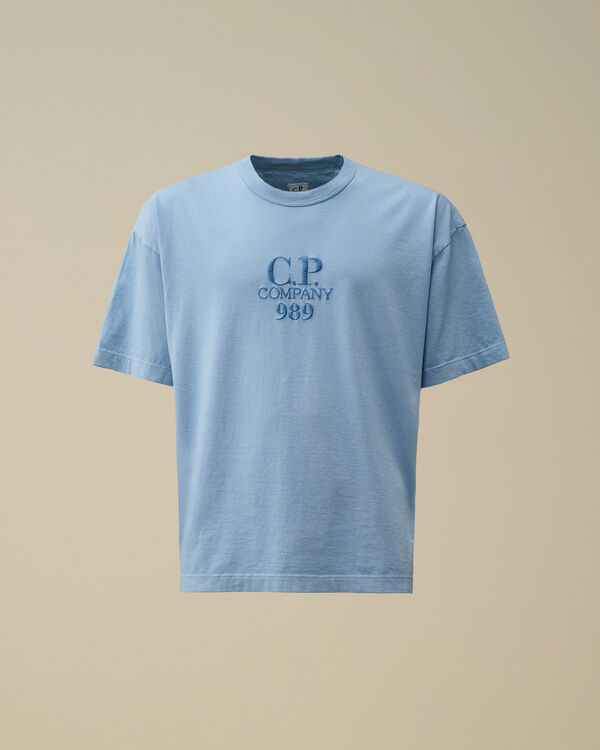 c.p. company 20/1 Jersey Boxy Logo T-Shirt PACIFIC COAST - LIGHT-BLUE