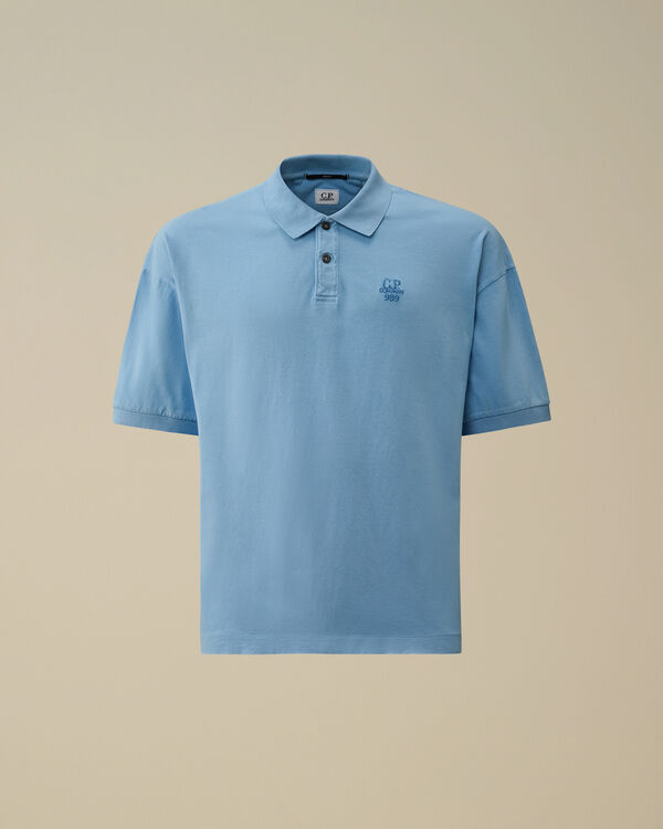 c.p. company 20/1 Jersey Boxy Polo PACIFIC COAST - LIGHT-BLUE