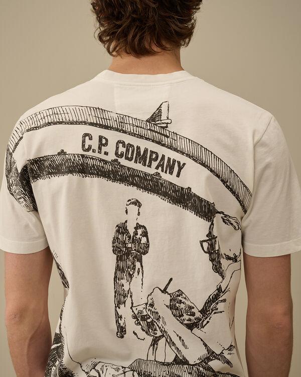 C.p. Company 24/1 Jersey Artwork Logo T-Shirt GAUZE WHITE