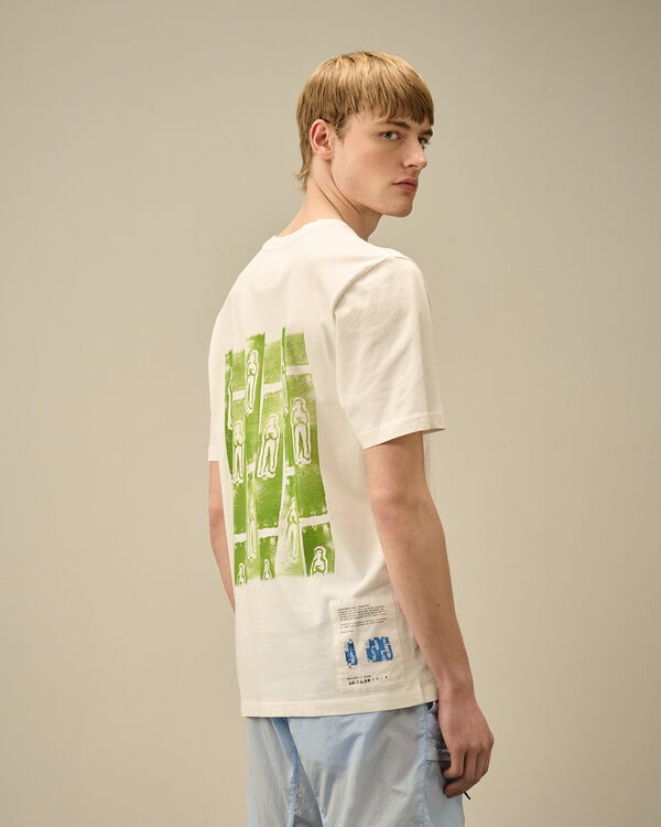 C.p. Company 24/1 Jersey Front And Back Logo T-Shirt GAUZE WHITE