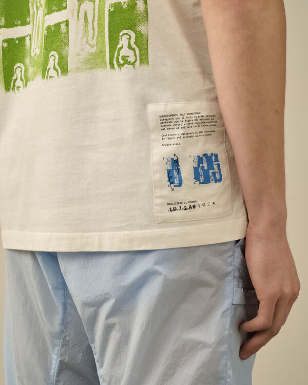 C.p. Company 24/1 Jersey Front And Back Logo T-Shirt GAUZE WHITE