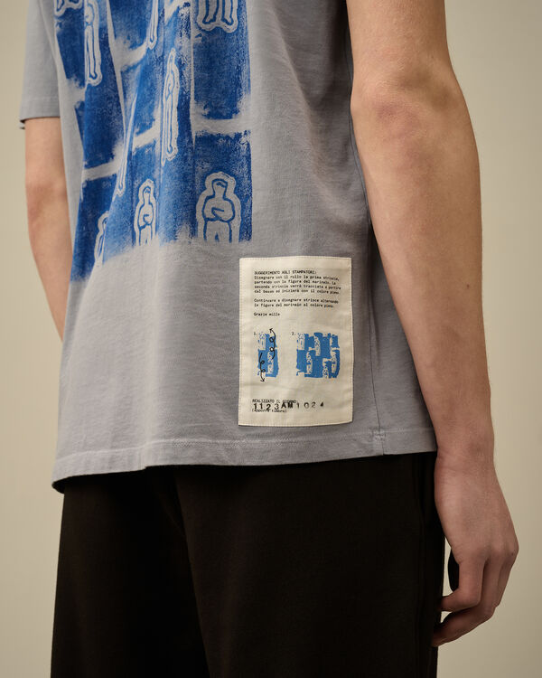 C.p. Company 24/1 Jersey Front And Back Logo T-Shirt LAVANDER VIOLET