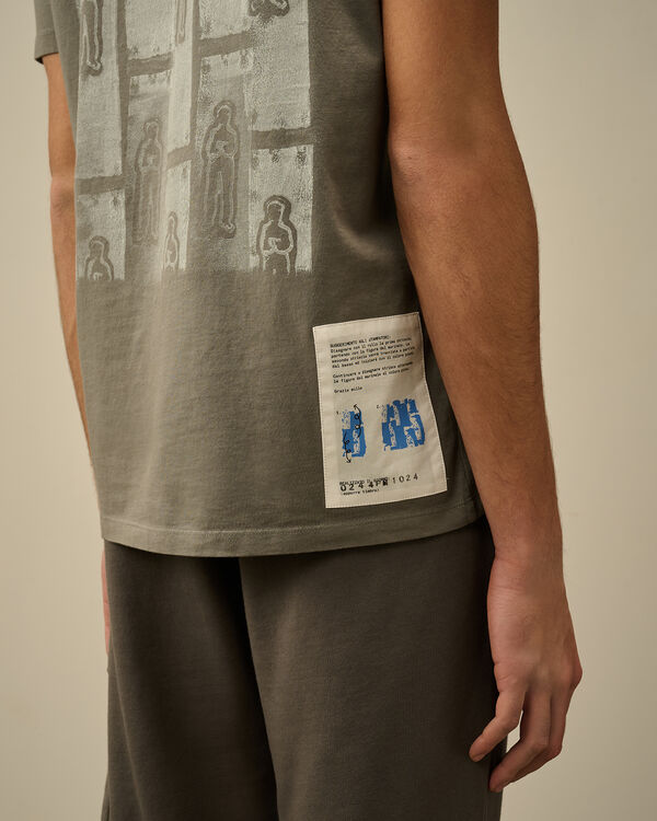 C.p. Company 24/1 Jersey Front And Back Logo T-Shirt SMOKED PEARL - GREY