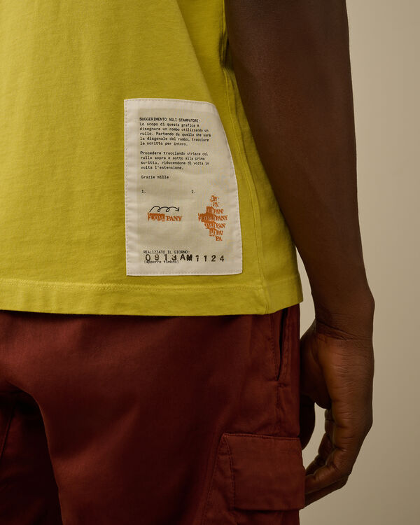 C.p. Company 24/1 Jersey Front Logo T-Shirt CRESS GREEN - YELLOW