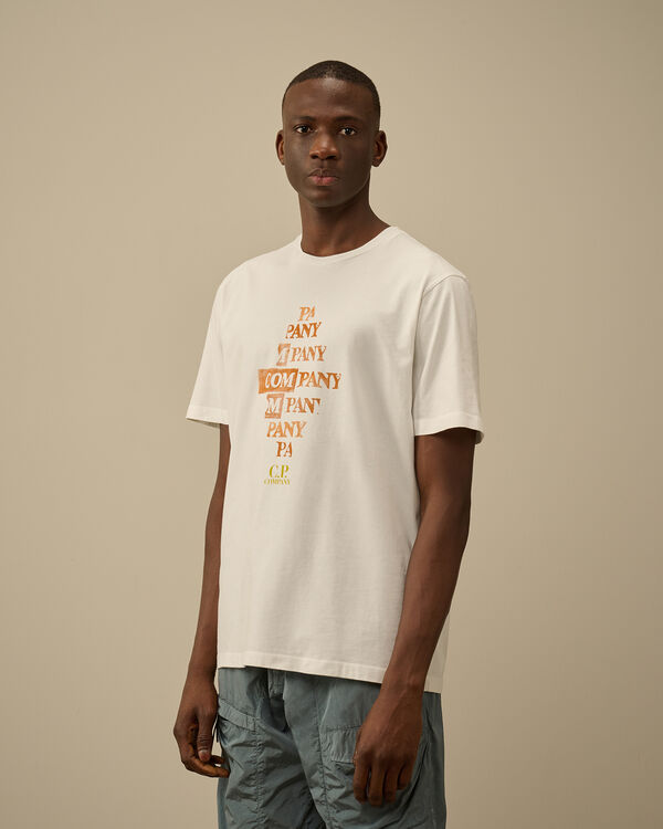 C.p. Company 24/1 Jersey Front Logo T-Shirt GAUZE WHITE