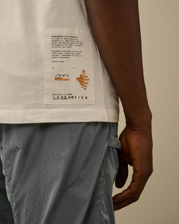 C.p. Company 24/1 Jersey Front Logo T-Shirt GAUZE WHITE
