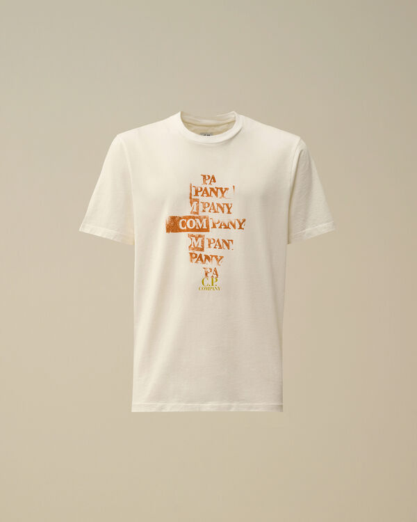 c.p. company 24/1 Jersey Front Logo T-Shirt GAUZE WHITE