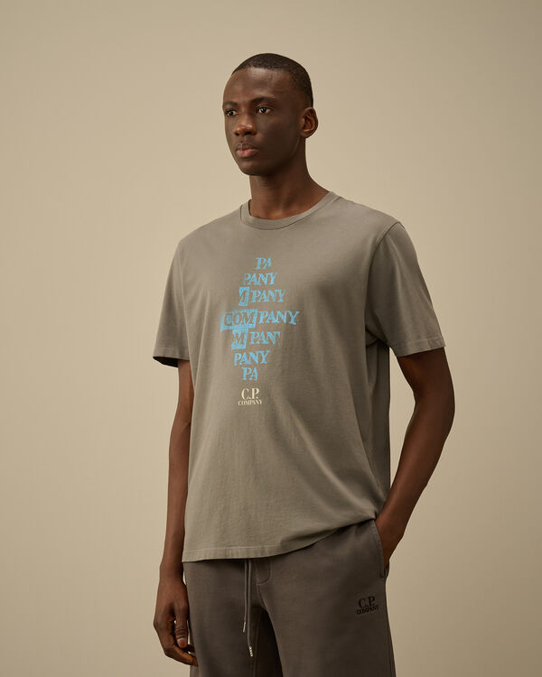 C.p. Company 24/1 Jersey Front Logo T-Shirt SMOKED PEARL - GREY