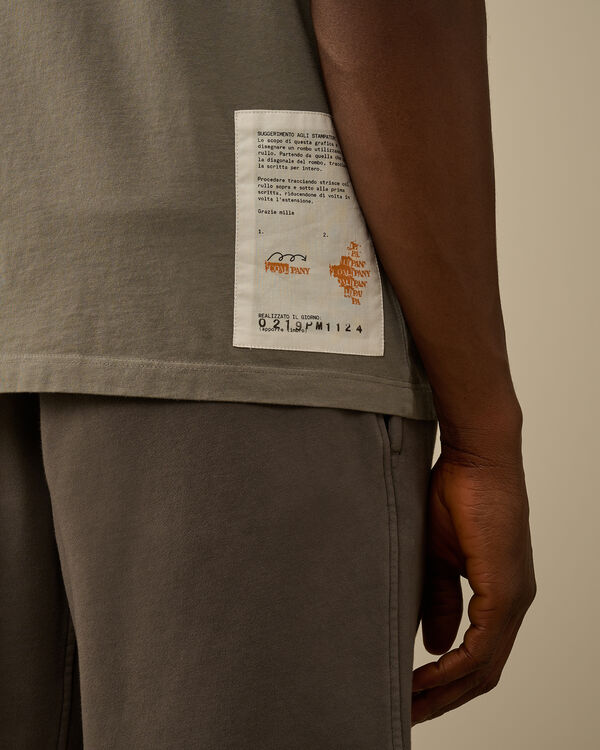 C.p. Company 24/1 Jersey Front Logo T-Shirt SMOKED PEARL - GREY