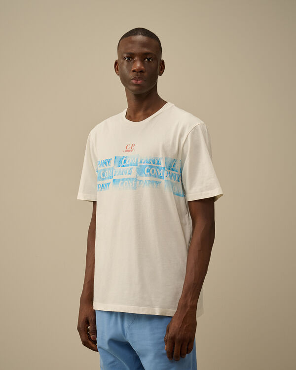C.p. Company 24/1 Jersey Horizontal Logo T-Shirt GAUZE WHITE